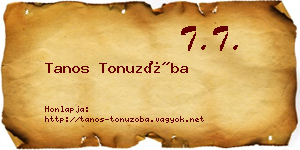 Tanos Tonuzóba névjegykártya